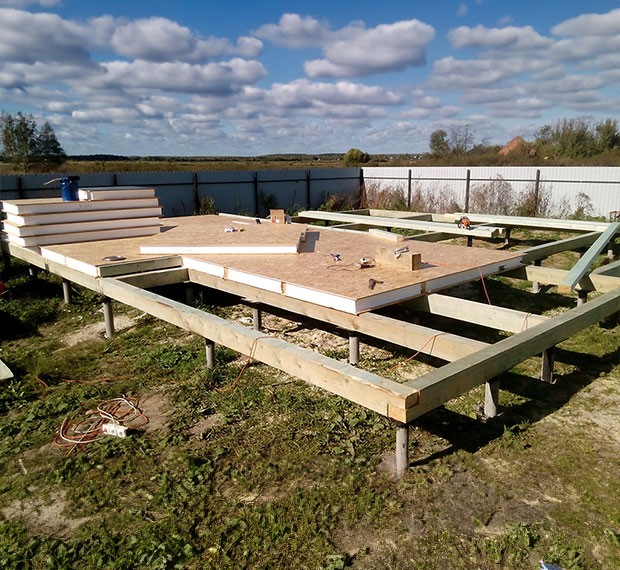 Свайно-винтовой фундамент 6х8 в Карасуке