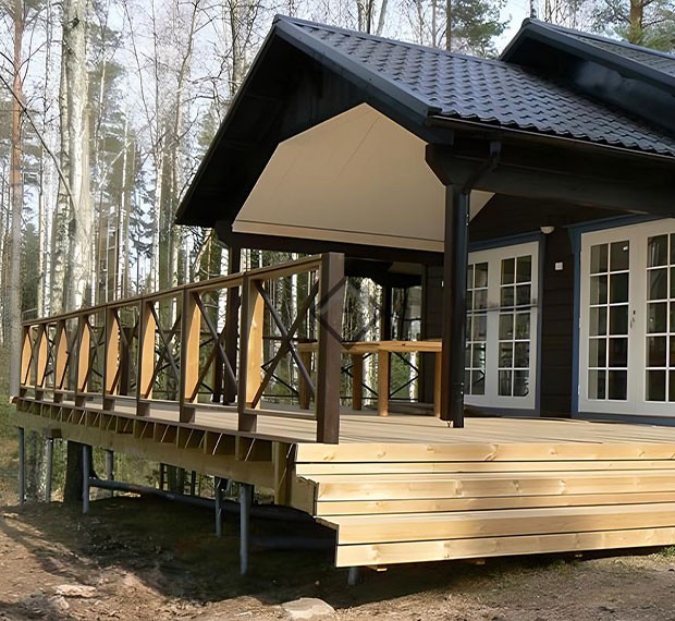 Винтовые сваи для крыльца в Карасуке