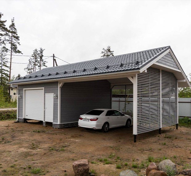 Монтаж винтовых свай под гараж в Карасуке